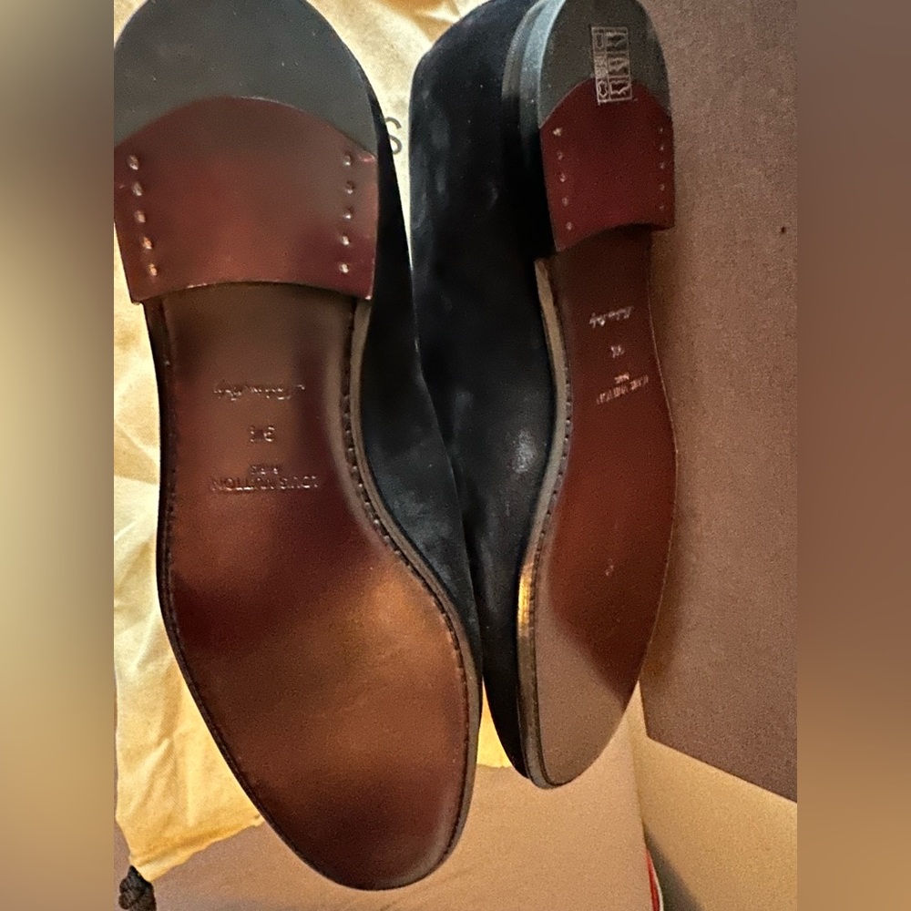 Louis Vuitton Men Shoes Black Suede loafers 9.5UK 10.5US New Never Worn - Picture 6 of 6
